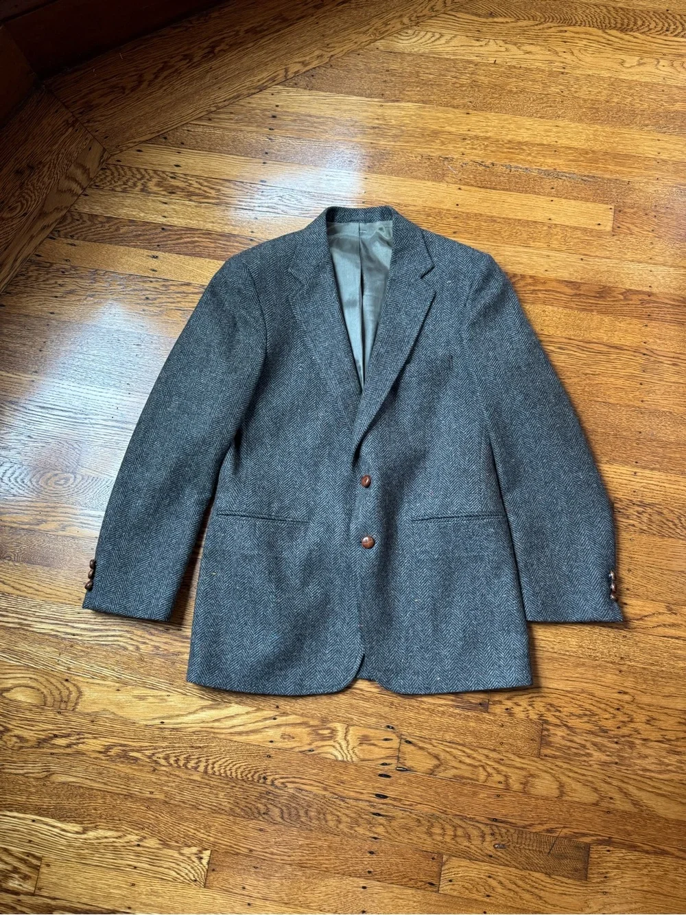 Levi’s Tweed Classic 42 Long Pure New Wool Herringbone Donegal Fleck Blazer Coat